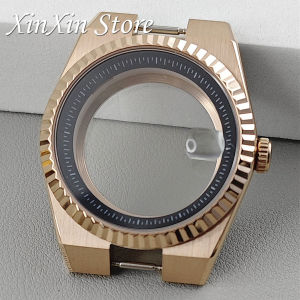 Rose Gold 40mm 904L Stainless Steel Sapphire Crystal Watch Case For NH34 NH35 NH36 NH38 NH70 NH72 4R35 Movement For 28.5mm Dial