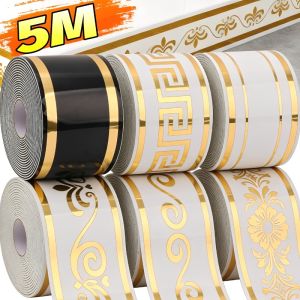 Self Adhesive Skirting Board Waterproof Enclosure Skirting Line PVC Wall Trim Line Baseboard Wallpaper Wall Sticker Home Decor