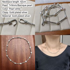 DaVee | Natural pearl necklace freshwater pearl starry necklace choker silver galaxy pearl necklace