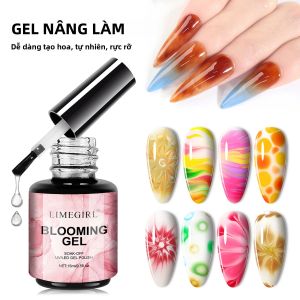 Sơn Gel Móng Tay LIMEGIRL 15ML Hiệu Ứng Hoa Nở Làm Bằng Gel UV Tẩy Được Hiệu Ứng Đá Cẩm Thạch Hoa Nở Trong Suốt Dùng Cho Nail Art