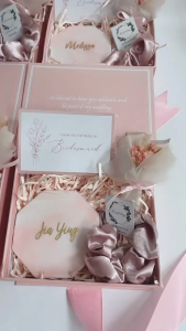 Customised Personalised Astrid Marble Coaster Petite Gift Set Bridesmaid Wedding Birthday Custom