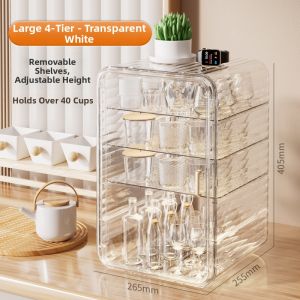 ASCOR | Dust-Proof and Water-Draining Cup Organizer Rack