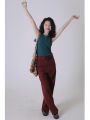 Ivy Yang Vintage High Waist Wide Leg Casual Pants Women Summer Loose Slimming Floor Length Straight Cut Suit Pants. 