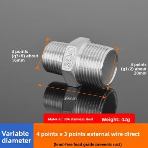 danxilu | 304 Stainless Steel Reducer Coupling Adaptor Various Sizes