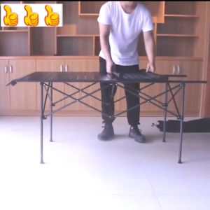 Adjustable Height Outdoor Camping Table Foldable Picnic Table Portable BBQ Table Tourist Tables Camping Equipment Meja Lipat Camping Khemah