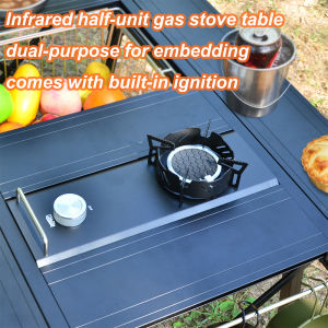 Camping IGT 0.5UNT Gas Stove Folding Outdoor Camping Equipment Table Stove One lick Ignite High Firepower Burner