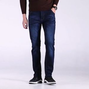 Mens Jeans 2025 Spring New Straight Loose Elastic Casual Work Pants