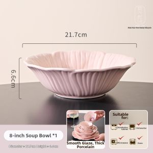 Aesthetic French Underglaze Purple Ceramic Plate