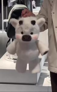 Adorable Highland Cattle Plush Toy 45cm - Huggable Running Cow Stuffed Animal Made with Premium Soft Fabric Soothing Companion