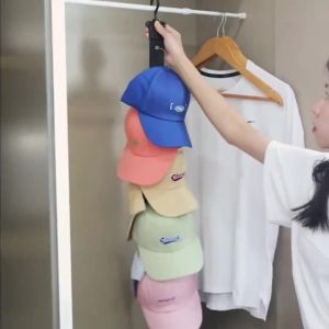 1PC Baseball Cap Storage Organizerwith 8 Clips Closet Hanging Cap Organizer Baseball Caps Golf Caps Storage Hook