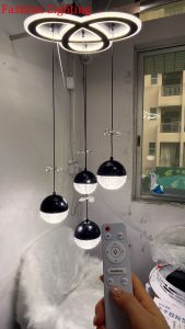 New dining room crystal chandelier LED modern minimalist living room light Nordic bedroom creative decorative light 27