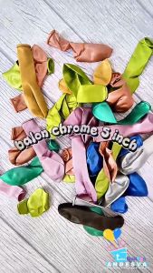 isi 100 Balon Latex Chrome 5 inch per pack / balon metalik CHROME dekor / balon megkilap / balon chrome / balon dekor mini