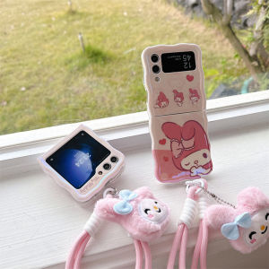 Ốp lưng Galaxy Z lật 4 Z lật 3 Z lật 5 Z lật 6 Samsung Z lật 5 vỏ TPU mềm thiết kế khung dạng sóng có Dây đeo dây bảo hiểm vỏ dây đeo chống sốc tương thích với ốp lưng Samsung Z lật 5