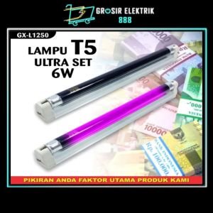 Lampu T5 Set Ultra Violet Deteksi Uang Palsu 6 Watt Money Detector 6 Watt