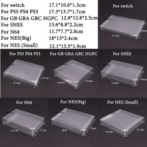 Plastic PET for NES Protector Case for Nintend Game Boxes Clear Transparent for GB GBA GBC SNES N64 NGPC Game Box CIB games