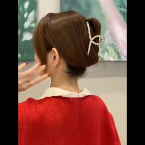 Mã 11 - Kẹp tóc càng cua style Hàn Quốc nhiều kiểu cho bạn gái Kẹp tóc đính ngọc trai xương cá Chan.el sang trọng