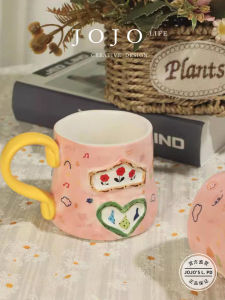 Cute Ceramic Mugs JOJOS L. PD High Aesthetic Value New Model Coffee Cups Cartoon Pattern Universal Use 301mL-400mL Capacity