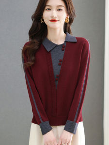 เสื้อสเวตเตอร์ถักแฟชั่นสำหรับผู้หญิง ทรงหลวม สวมใส่สบาย เสื้อคลุมกันหนาวแบบสวมหัว ปกคอตั้ง แขนยาว ความหนาปกติ