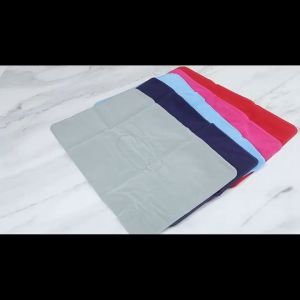 Inflatable Air Pillow Square Camping Pillow Travel Car Hiking Camping Rest Flocking Cushion