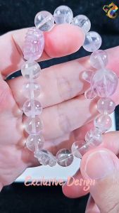 Natural Pink Lavender Fluorite Designer Bracelet