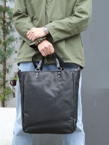 WANYE | Genuine Leather Mens Multi-Use Business Commuter Laptop Bag