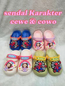 PROMO 7.7 NiHaoBaby Size 18-29 Sandal Anak Laki Laki Sendal Karet Slop Spiderman Sofia Import 1 2 3 4 5 6 tahun 178+A7