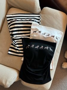 GUZILIAN | Spicy Stripe Dog Print Tube Top Women Summer Slim Fit Base Tank Top Sleeveless Fashionable Inner Wear Commuter Style Korean Version