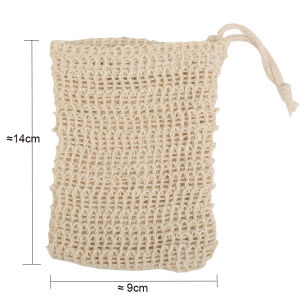 10/5pc Eco Friendly Cotton Sisal Soap Saver Bag Exfoliating Mesh Pouch for Body Cleansing Shower Bath Accessories for Skincare