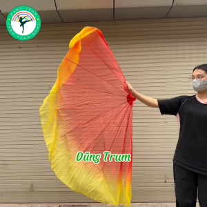 Quạt múa xương cá cỡ lớn nan 70cm tua 25cm quạt dẻo múa biểu diễn