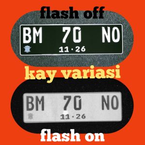plat nomor mobil reflektif retro atau plat nomor mobil bunglon 2pcs