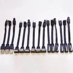 JCD | Cáp Truyền Dữ Liệu Và Sạc USB Male Sang Type-C Male Dẻo Phẳng Góc 90 Độ Dài 10-100CM Dành Cho Thiết Bị Di Động