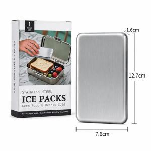 JETTING | 1PC Slim Reusable Ice Packs for Stainless Steel Lunch Boxes Quick Freeze Long Lasting Cold Pack for Office Picnic Camping Travel