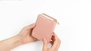 EFGJ03 Dompet Wanita Lipat Pendek Korea Wallet Cewek Zipper Card Holder PU Leather