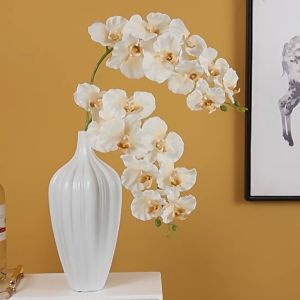 Hoa lan giả cành lan hồ điệp 9 bông nhiều màu trang trí nhà cửa khách sạn tiệc cưới cổng hoa sang trọng