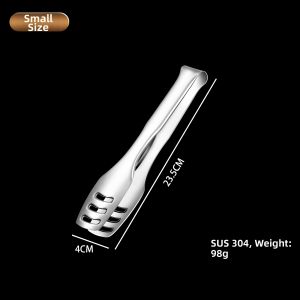 Heat-Resistant Stainless Steel Food Tongs for Grilling Bread Steak