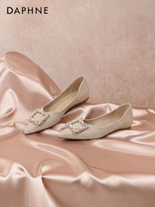 Daphne | Bare Colored Pointed Toe Mary Jane Flat Shoes