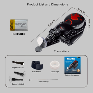 Electric Spider Launcher Toy Suction Cup Gun One-Button Automatic Recycling Kids Outdoor Interactive Play Rechargeable Gift