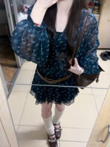 CHANGTONG | French Style Soft Floral Tea Dress