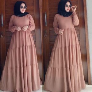 DRESS MIDI WANITA DEWASA RAYON IMPORT PANJANG GAMIS MURAH BERKUALITAS  GAUN MEWAH BANAH GAUN MEWAH BAHAN IMPORT DAN ADEM DI PAKAI  UKURAN M L XL