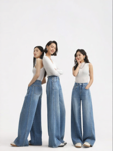 HIPPIE MISS | Height Customized Loose Drape High-waist Wide-leg Jeans