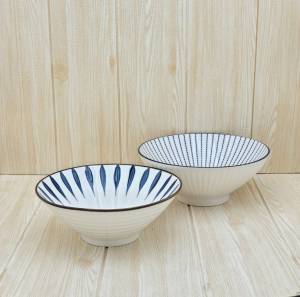 ชาม ชามเซรามิค ทรงปากบาน มี 2 ขนาด ชามลายน้ำเงิน 7.75 x 2.8 นิ้ว และ ชามลายน้ำเงิน 8.1 x 3.25 นิ้ว