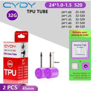 CYDY Bicycle TPU Inner Tube 24 520 24x1 1.25 1.35 1.4 1.5 Inch Valve Length45mm Tyre Camera BMX Bike Tire Penu Cycling Parts 32