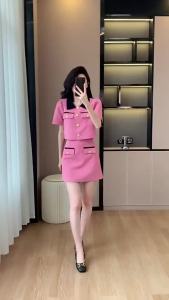 TQTZ32 772 สีชมพูลมหอมชุดเล็ก ๆ ในช่วงฤดูร้อนอารมณ์สาวหวานความงามพระเจ้าแฟนขนาดเล็กเน็ตสีแดงสองชิ้น