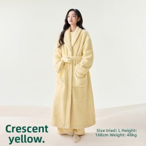 Ladies Ultra Warm Coral Fleece Bathrobe