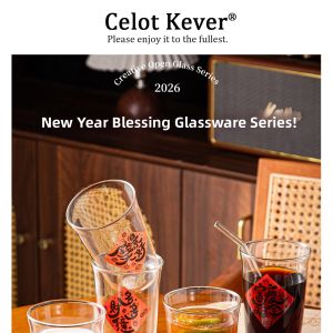 New Year Blessing Aesthetic Glass Cup