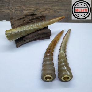 Pipa once cangklong tanduk kerbau bule motif ulir A97