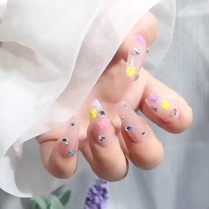 Ready Stock💖10PC Fingertip Love Nail Drill/Girl Heart Mini DIY Nail Crystal Drill网红美甲指尖爱心钻平底桃心3*3.5闪钻少女心迷你DIY指甲水晶钻饰