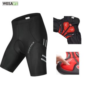 WOSAWE Celana Sepeda Pendek Ketat Padding Gel Bike Cycling Short Pants - Celana padding gowes Roadbike XC