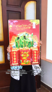 Lịch Tết Tài Lộc phát tài Phúc Lộc Thọ tráng gương Laminate treo tường - Lịch gỗ tráng gương 2026 759LT