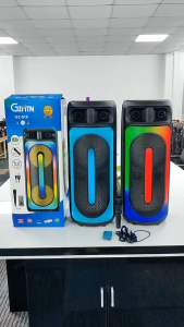 【GZ-818】17 inch Wireless Bluetooth Speaker 24000mAh Stylish Portable Speaker With Ambient Light Dual speakers powerful 3D Stereo Karaoke wireless Bluetooth speaker with mic Equipped with charging cable with USB/AUX/SD/BT/FM